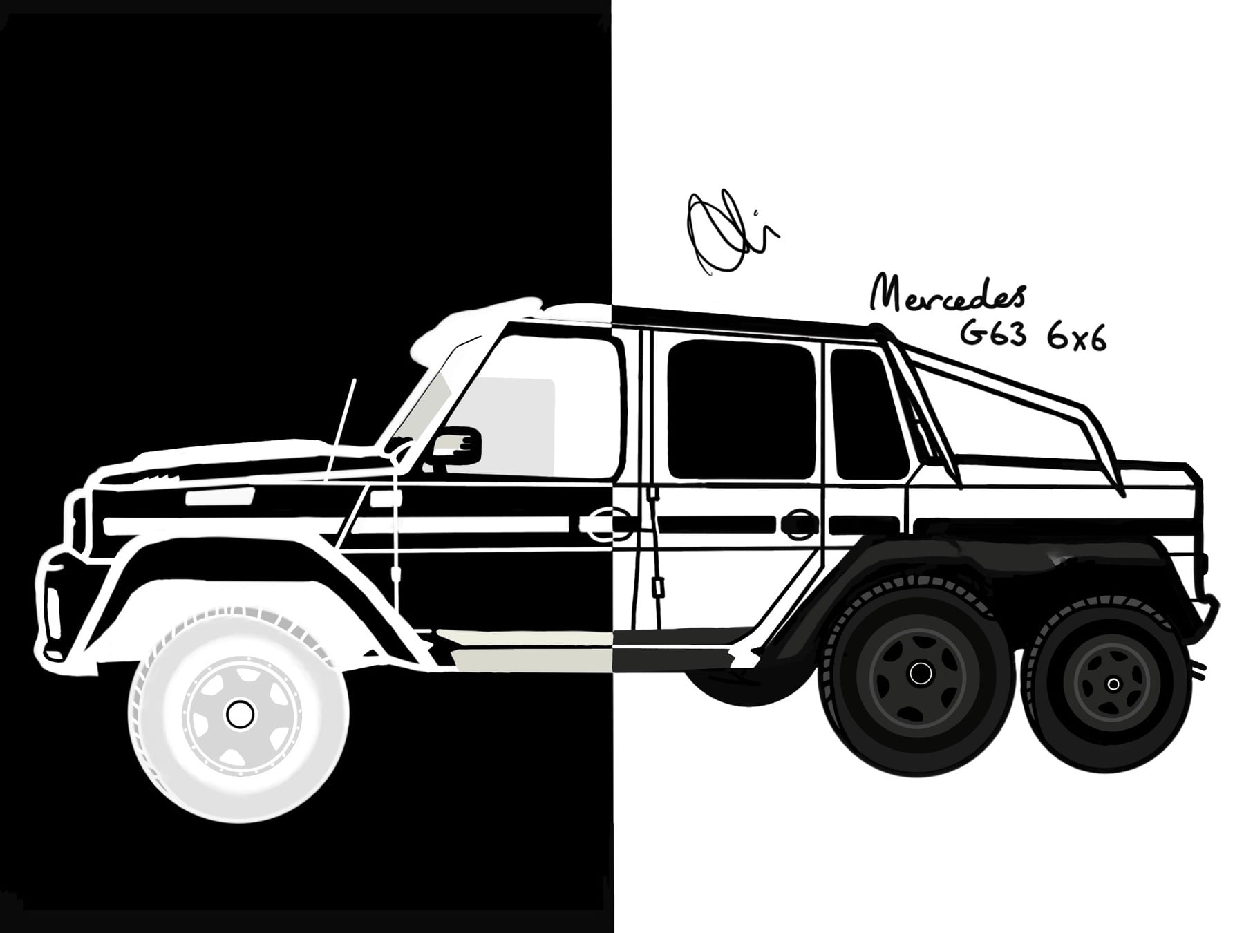 6x6BlackWhite Drawing