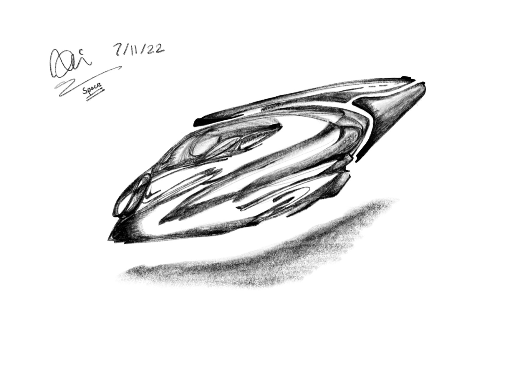 Alien Type Sh Drawing